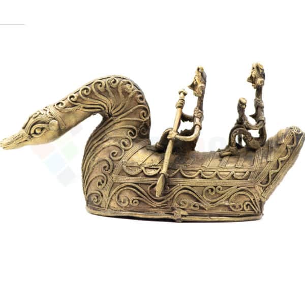 Dhokra home decor Sailing boat by 2 riders