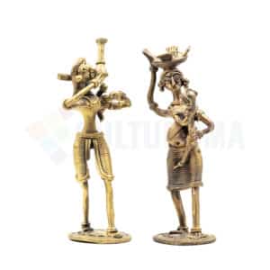 Dhokra home decor - Santal Family with child