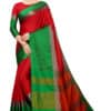 Cotton Silk - Saree in Red Green
