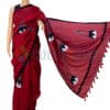 Cotton Handloom - Ektara aplic work saree in Maroon