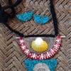 Hand Painted and Written Fabric Jewellery -Style 10 - style-4