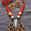 Hand Painted Fabric Jewellery -Style 17 - style-1