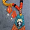 Hand Painted Fabric Jewellery -Style 9 - style-3