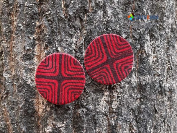 Hand painted Fabric Earrings - Style 2
