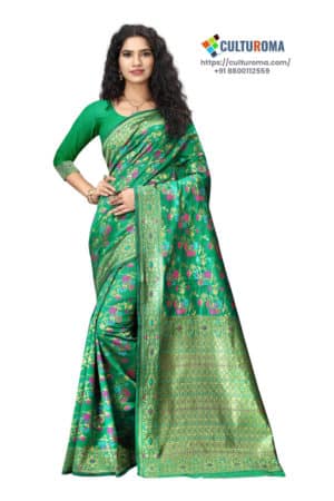 Nylon Silk - Gorgeous Saree in Green