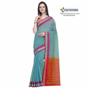 COTTON - Cotton Saree in Teal